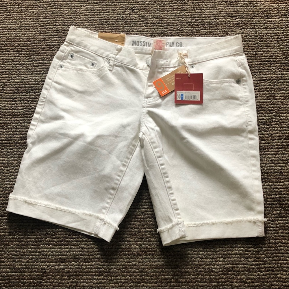 Mossimo Supply Co. White Debim Shorts